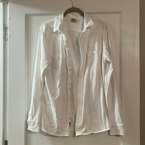 Faherty Sunwashed Knit Shirt, White - S - Picture 5 of 10